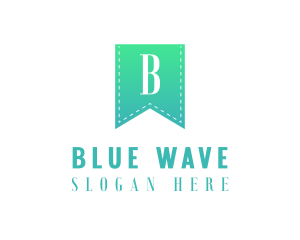 Grandient Blue Flag logo design