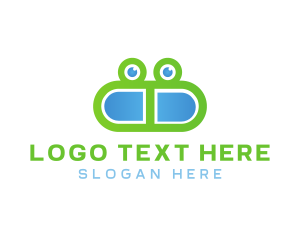 Pill - Frog Medicine Pill logo design