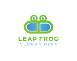 Frog Medicine Pill  logo design