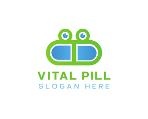 Pill - Frog Medicine Pill logo design