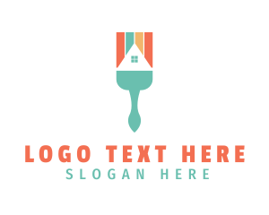 House Paint - House Paint Brush logo design