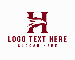 Letter H - Varsity Eagle Letter H logo design