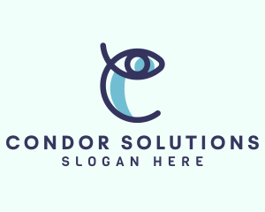 Vision Eye Letter C logo design