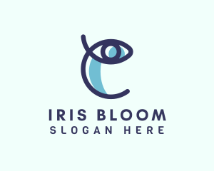 Iris - Vision Eye Letter C logo design