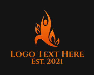 Burn - Fitness Yoga Candle logo design