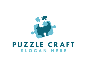 Puzzle Head Psychology logo design