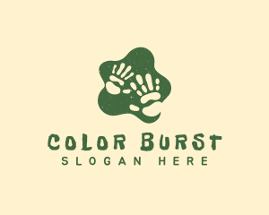 Hand Paint Splatter logo design