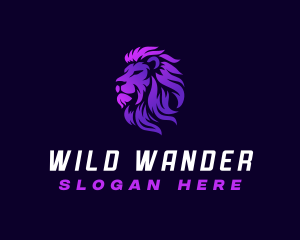 Wild Feline Lion logo design