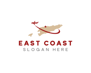 East Timor Country Map logo design