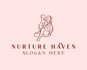 Postpartum - Baby Mom Parenting logo design
