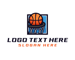 Minimal - Basketball Sports League logo design