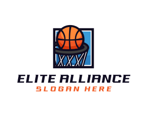 League - Basketball Sports League logo design