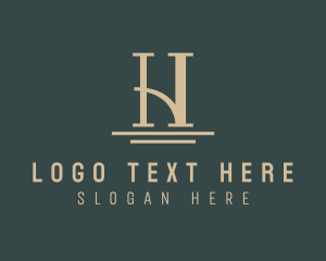 Distillery - Elegant Premium Hotel Letter H logo design