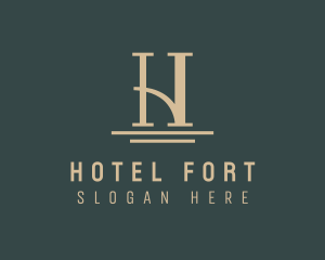 Elegant Premium Hotel Letter H logo design