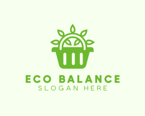 Organic Eco Basket logo design