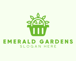 Organic Eco Basket logo design