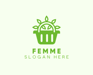 Organic Eco Basket logo design