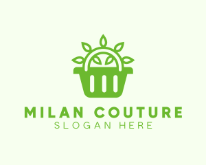 Organic Eco Basket logo design