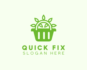 Organic Eco Basket logo design