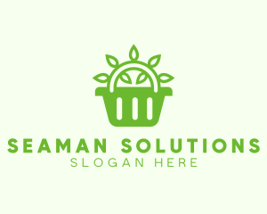 Organic Eco Basket logo design