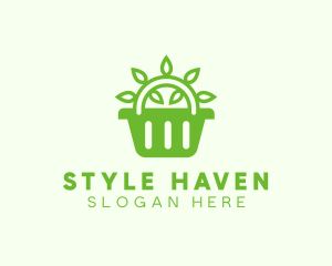 Organic Eco Basket logo design