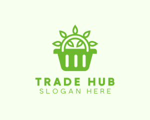 Commerce - Organic Leaf Basket logo design