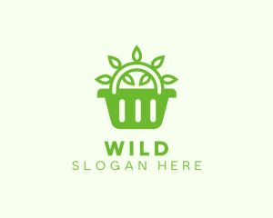 Shopping - Organic Leaf Basket logo design