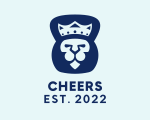 Dumbbell - Royal Lion Kettlebell Gym logo design