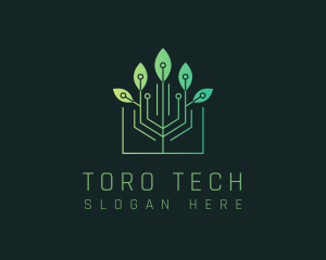 Technology Plant Circuit logo design