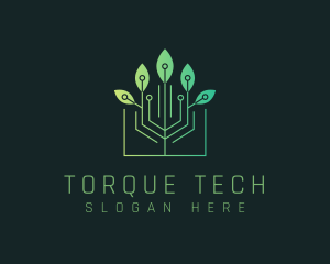 Technology Plant Circuit logo design