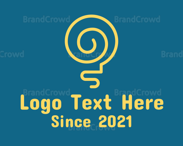 Yellow Lightbulb Idea Logo