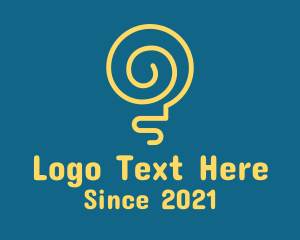 Learning Center - Yellow Lightbulb Idea logo design