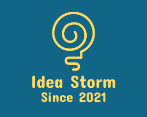 Yellow Lightbulb Idea  logo design