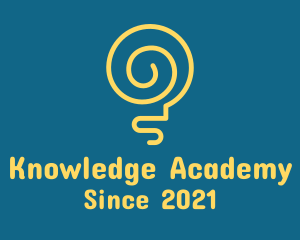 Teaching - Yellow Lightbulb Idea logo design