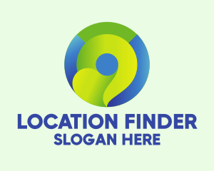 Digital Location Pin  logo design