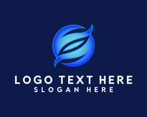 Modern - Blue Wavy Sphere logo design