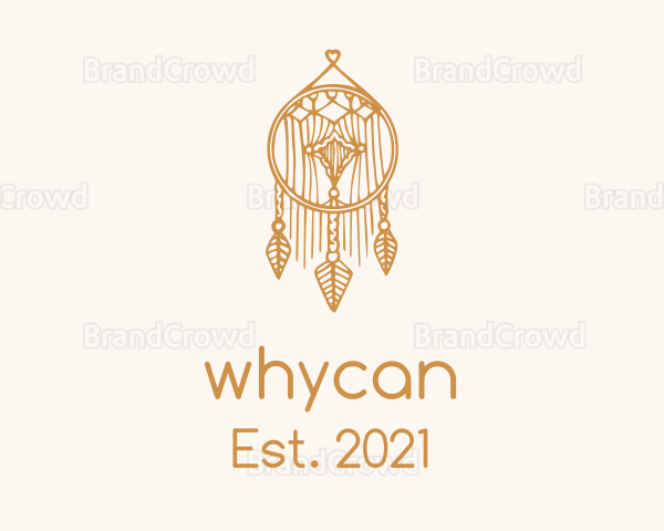 Gold Feather Dreamcatcher Logo