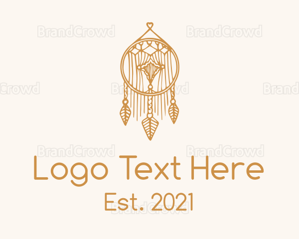 Gold Feather Dreamcatcher Logo