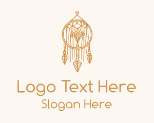 Gold Feather Dreamcatcher Logo