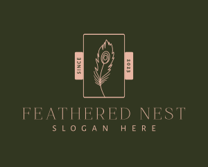 Feather Quill Writer logo design