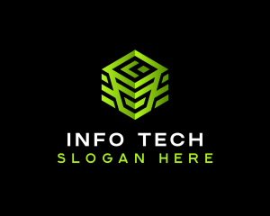 Information - Tech Science Cube logo design