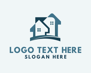 Negative Space - Housing Residence Property logo design