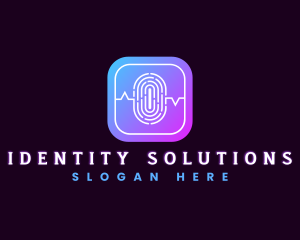 Fingerprint Biometric Scanner logo design