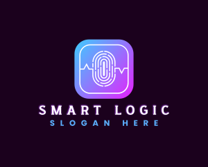 Fingerprint Biometric Scanner logo design