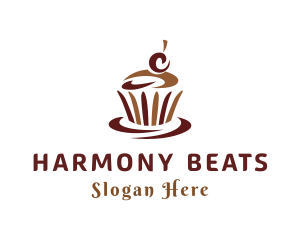 Sweet Chocolate Cupcake Logo