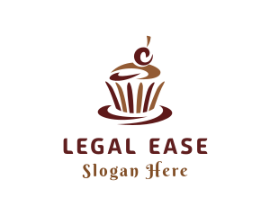 Sweet Chocolate Cupcake Logo