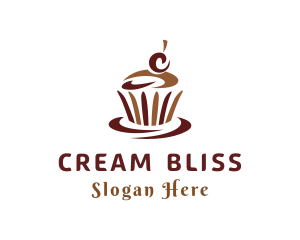 Cream - Sweet Chocolate Cupcake logo design