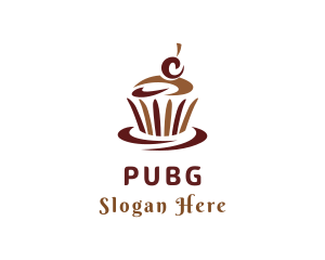 Cafe - Sweet Chocolate Cupcake logo design