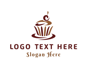 Sweet Chocolate Cupcake Logo