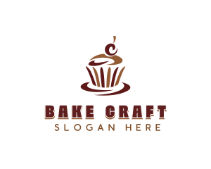 Sweet Chocolate Cupcake logo design